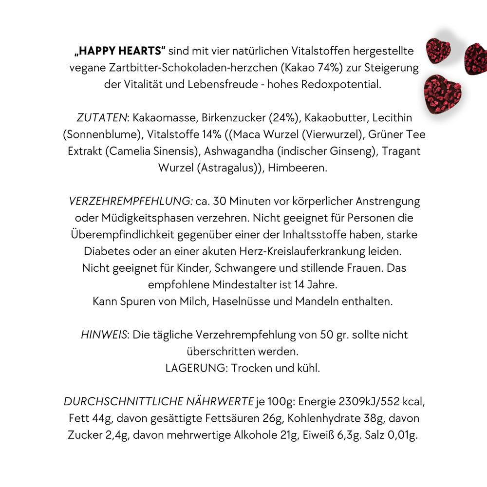 
                  
                    Happy Hearts- Schokolade zum Küssen - Love Chocolate (pur sweet Kakao 74%)
                  
                
